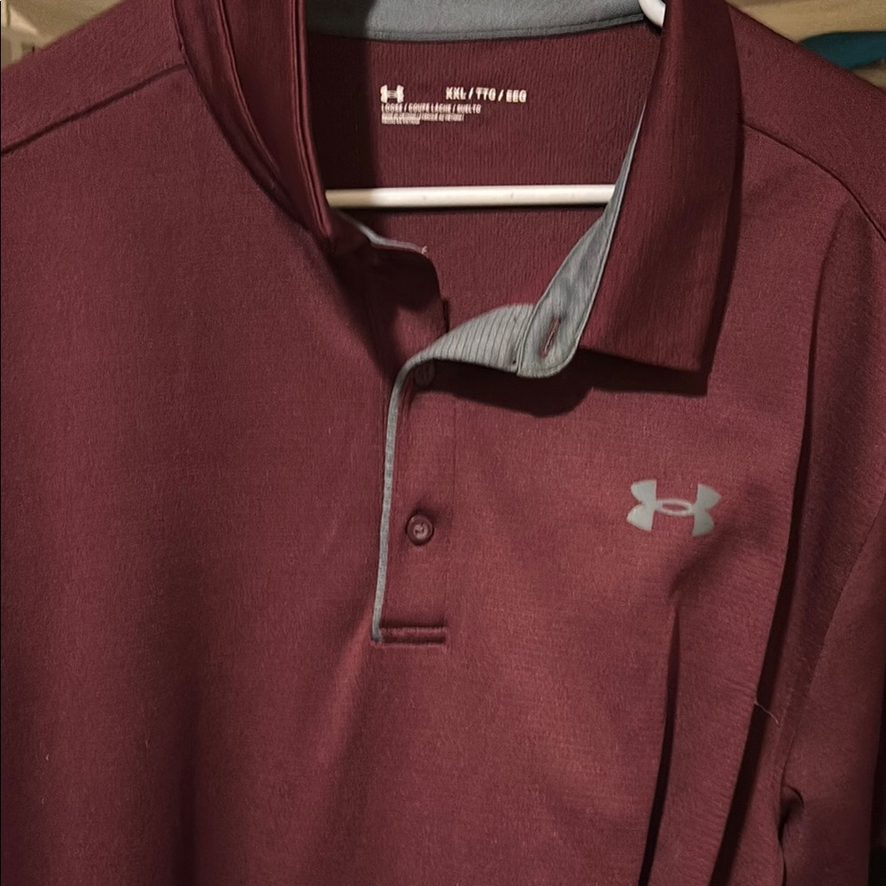 Under Armour Men's Maroon Polo Shirt